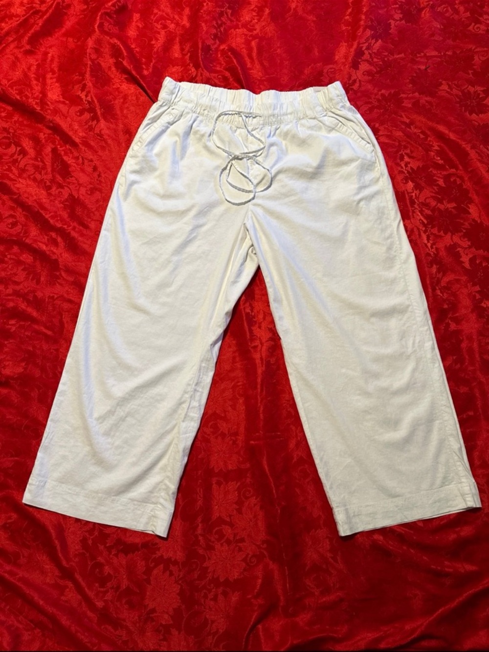NWT Lane Bryant Soft Linen Blend Mid Rise Wide Leg Pants Sz 20